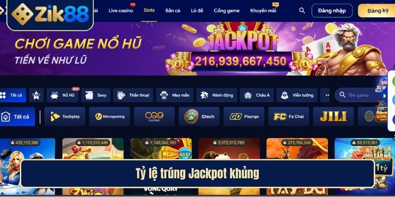Tỷ lệ trúng Jackpot khủng